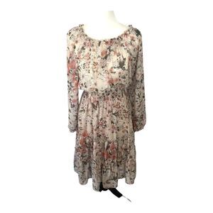 Kate and Lily Womens Dress Floral Midi‎ Smocked Waist Tiered Cottage Core Sz 12P
